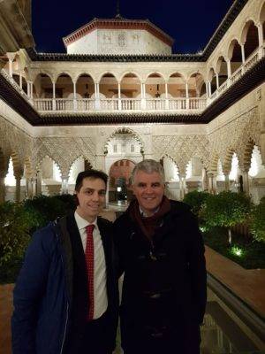 Oscar Mazzoleni con Olivier Krug presso Real Alcazar de Sevilla