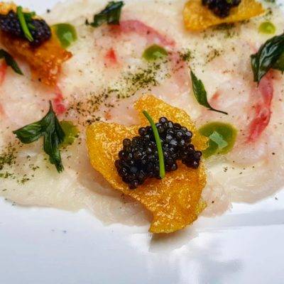 Carpaccio di storione e caviale Calvisius Siberian