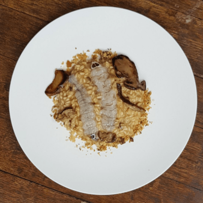 risotto funghi e cicala